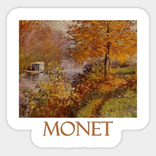 The Studio Boat by Claude Monet Sticker